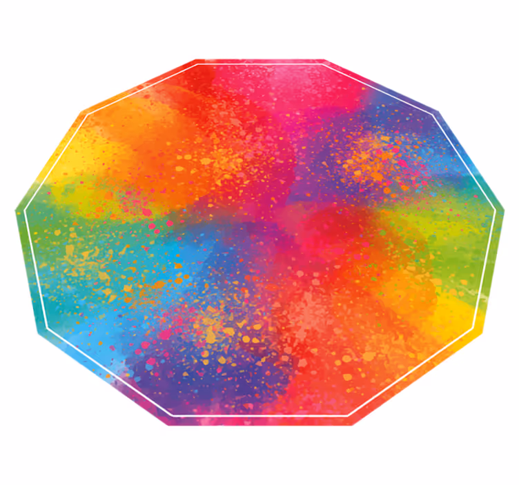 Tapete de vinil explosão de cores tapete vintage - TenStickers