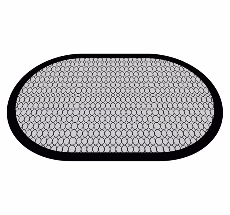 Tapete cinza oval mínimo de vinil - TenStickers