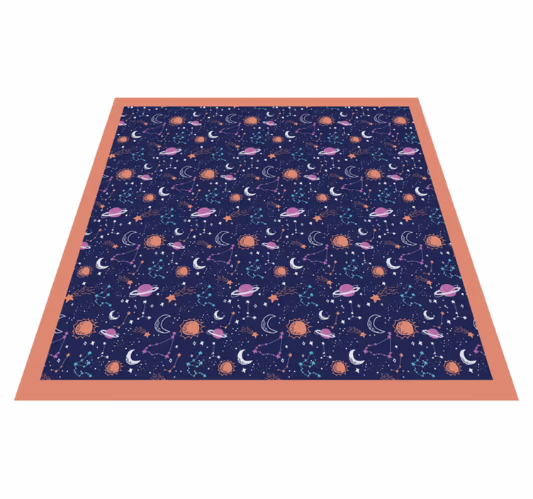 Tapete estrela azul lavado com estrelas para crianças - TenStickers