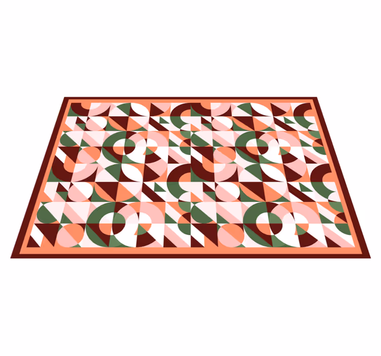 Tapetes geométricos com estampa colorida geométrica - TenStickers
