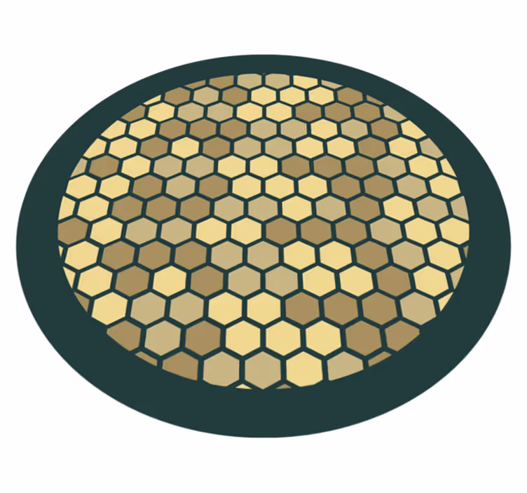 Pedras amarelas em concreto verde tapete moderno - TenStickers