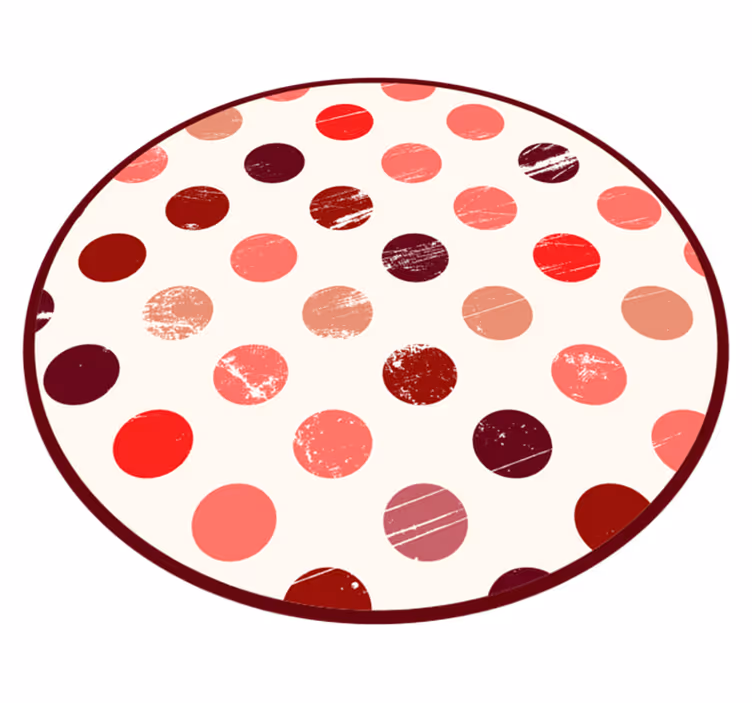 Tons de pontos vermelhos tapetes geométricos de vinil - TenStickers