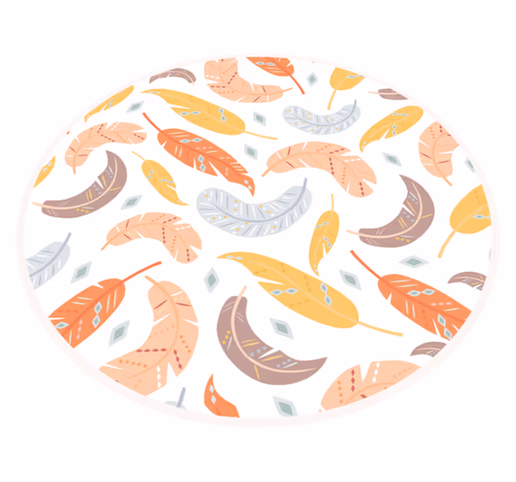 Tapete natural de penas pastel - TenStickers