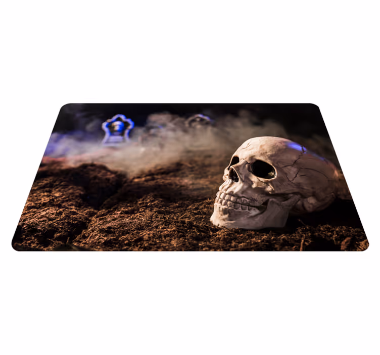 Caveira no nevoeiro tapetes de halloween - TenStickers