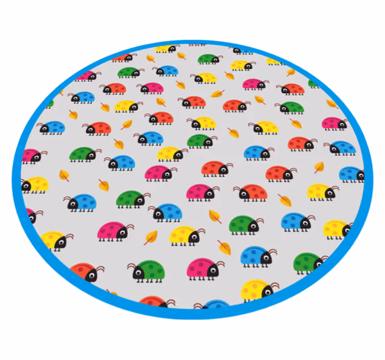 Tapete colorido de animais joaninhas - TenStickers
