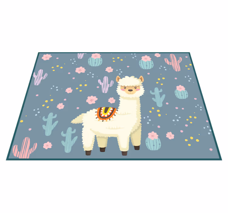 Tapete fofo feliz lhamas animal - TenStickers