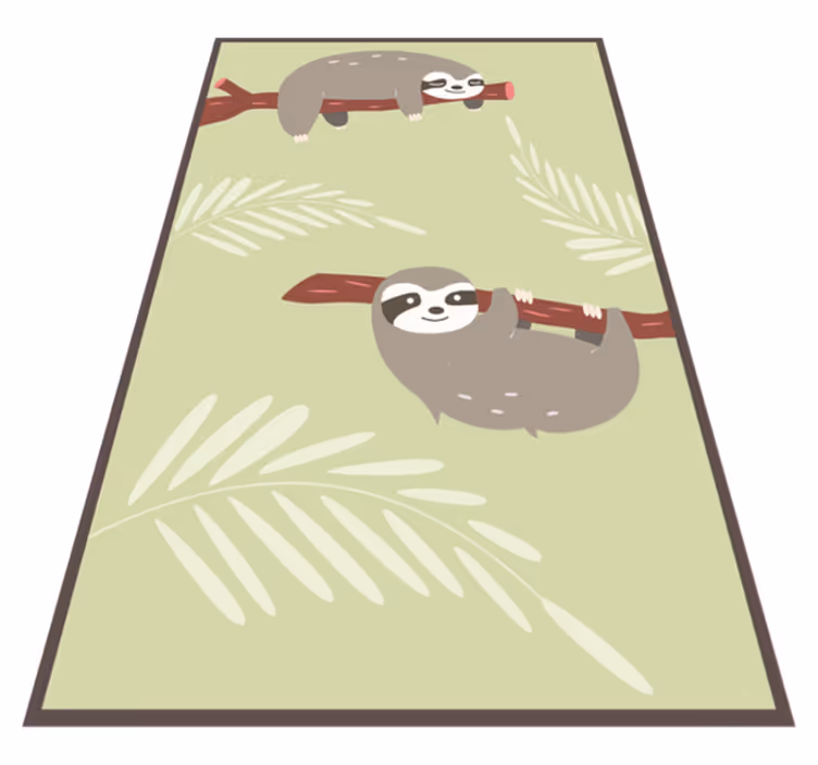 Tapete de animal preguiça relaxado desenhado - TenStickers