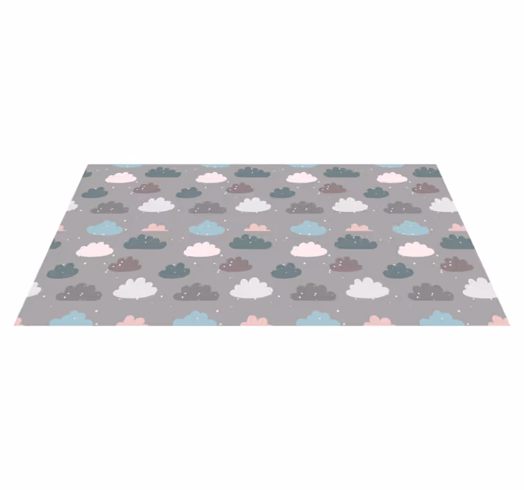 Tapete de vinil infantil com nuvens estampadas - TenStickers