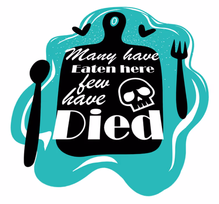 Tapete de vinil engraçado citação de cozinha - TenStickers
