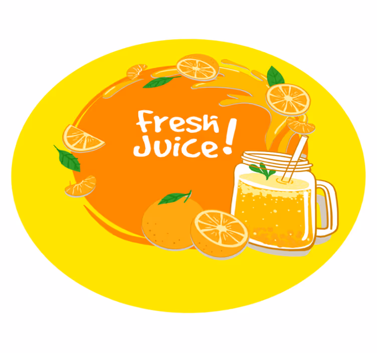 Tapete de vinil de cozinha de suco de laranja - TenStickers