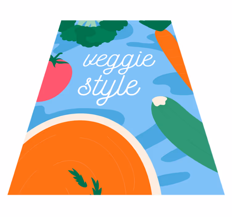 Tapete vinílico frases e textos decoração estilo vegetariano - TenStickers
