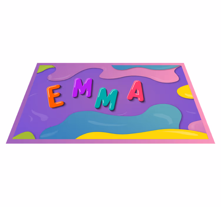 Tapete personalizado colorido 3d com nome personalizável - TenStickers