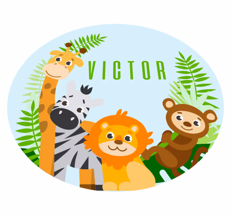 Animais personalizáveis tapete personalizado - TenStickers