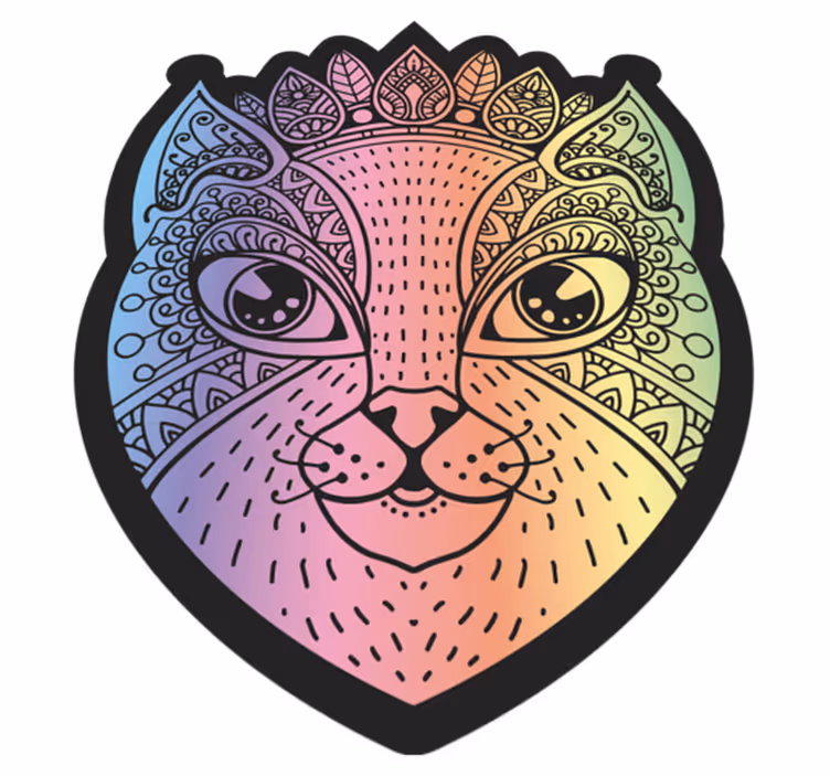 Gato à noite colagem tapete de quarto - TenStickers