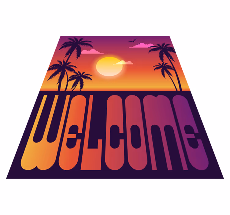 Tapete vinílico frases e textos pôr do sol tropical - TenStickers