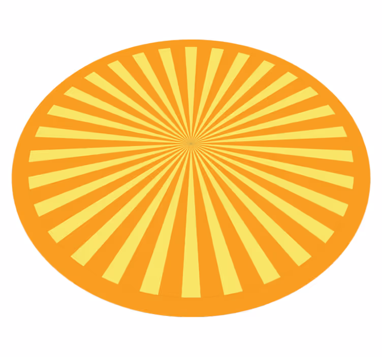 Pôr do sol abstrato com tapetes geométricos laranja - TenStickers