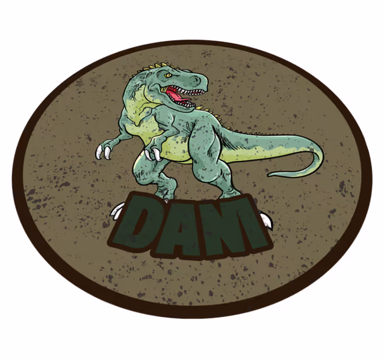 Tiranossauro rex com nome personalizado - TenStickers