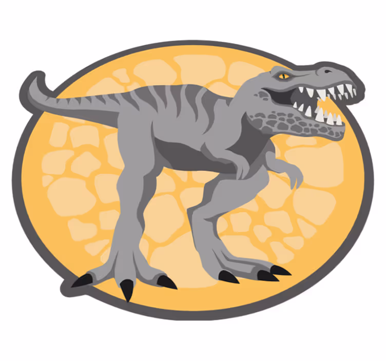 Tapete t-rex de fundo desenhado à mão animal - TenStickers