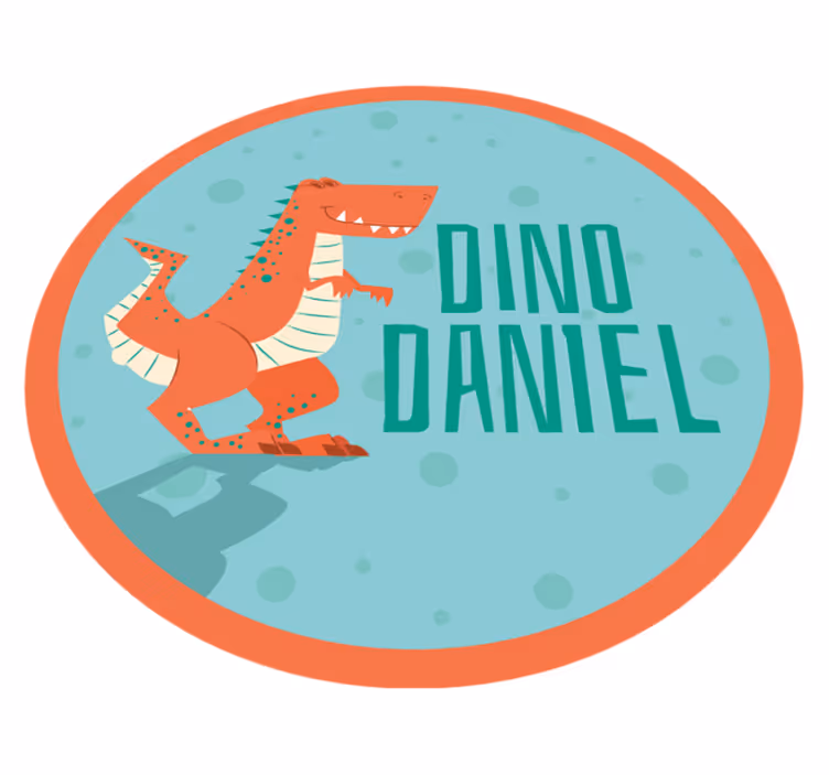 tapete personalizado Dinossauro laranja - TenStickers