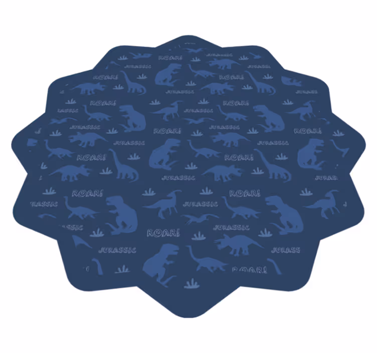 Tapete de animal fundo azul de dinossauro - TenStickers