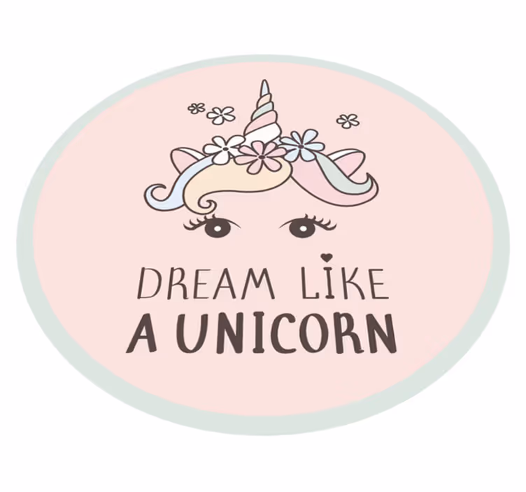 Tapete vinílico para bebés expressão onírica de unicórnio - TenStickers
