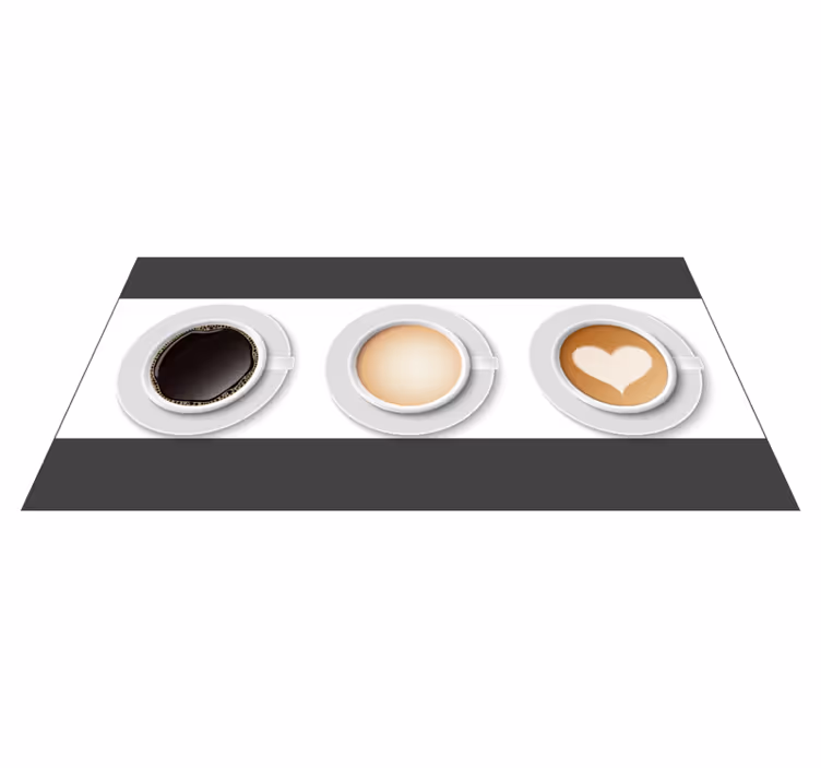 Vista aérea vários cafés tapete moderno - TenStickers
