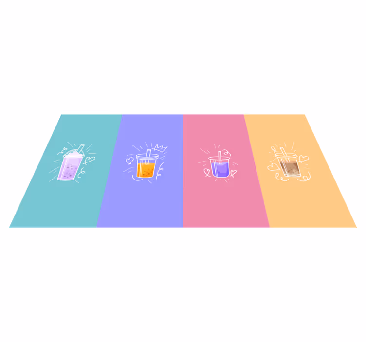 Tapete vinílico frases e textos quadrados de bebidas - TenStickers
