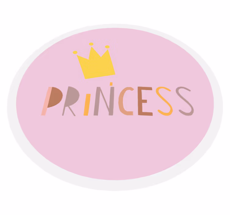 Tapete vinílico para bebés coroa circular de princesa - TenStickers