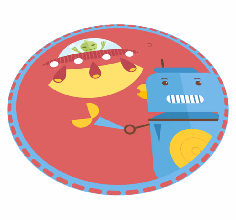 tapete de vinil infantil com robô - TenStickers