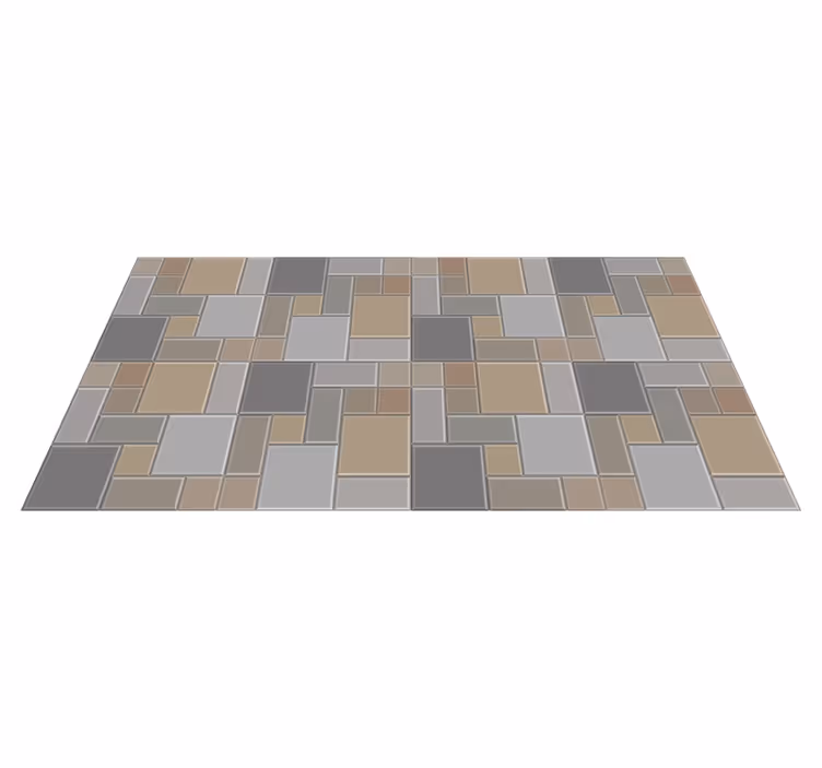 Tapete moderno de azulejos cinza em relevo - TenStickers