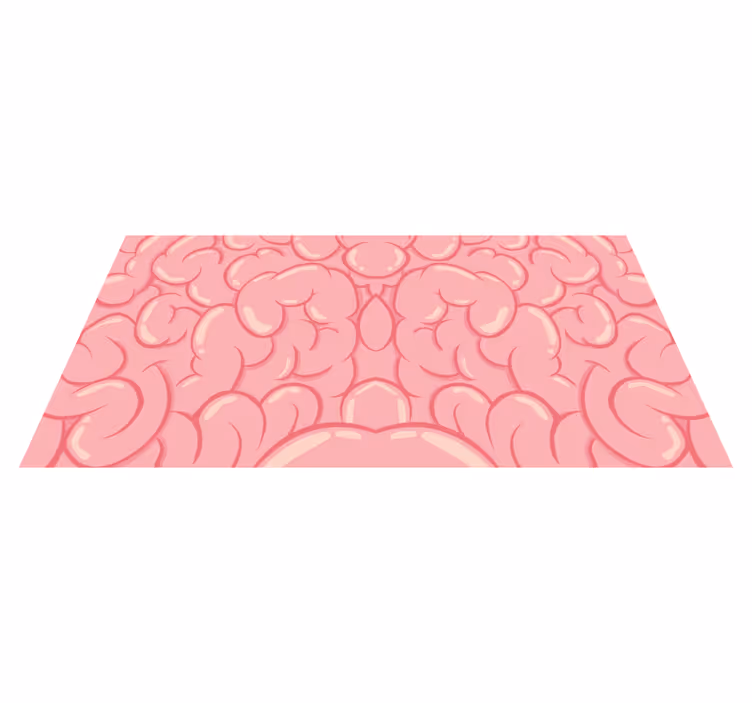 Tapete vinílico para gabinete Cérebro rosa dentro - TenStickers