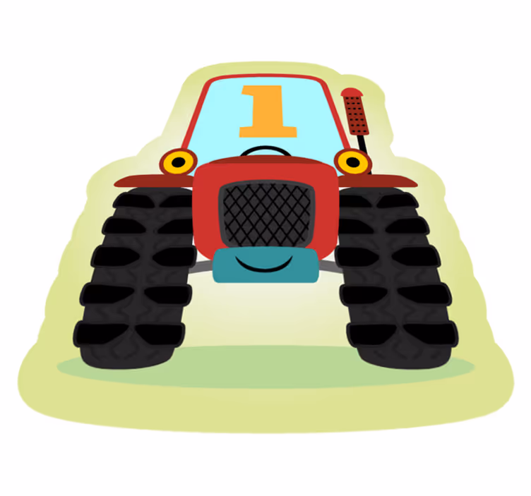Tapete de vinil infantil no. 1 trator - TenStickers