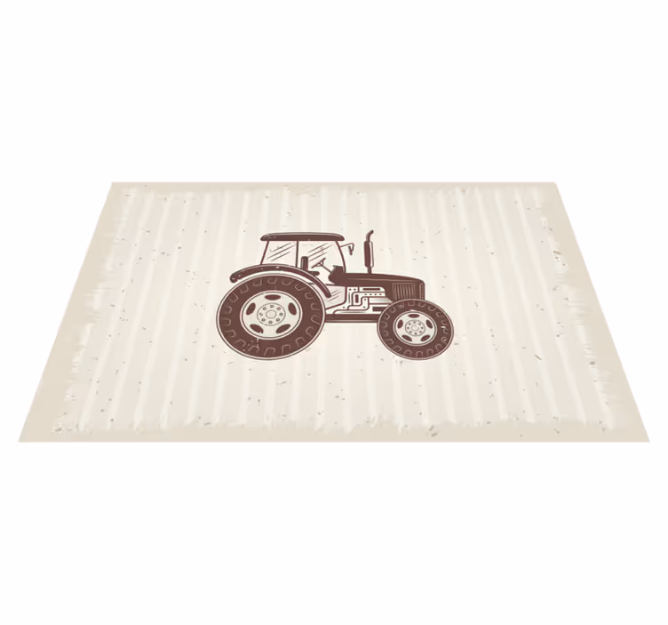 Tapete de vinil vintage de trator agrícola vintage - TenStickers