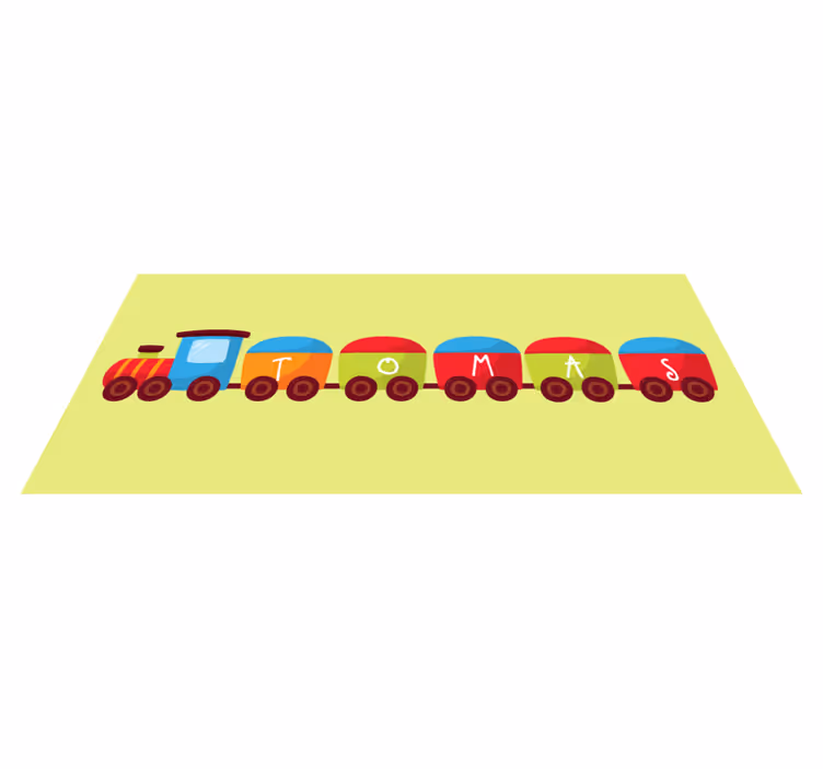 Trem com tapete de vinil infantil - TenStickers