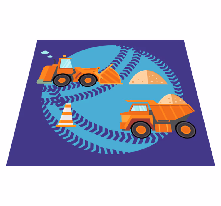 Carregando tapete azul de vinil para crianças - TenStickers