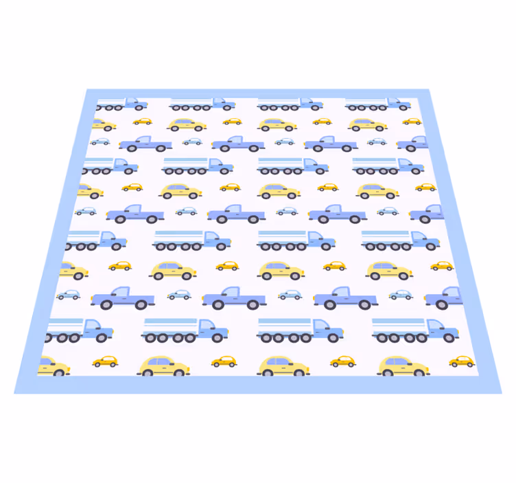Tipos de caminhão tapete de vinil infantil - TenStickers