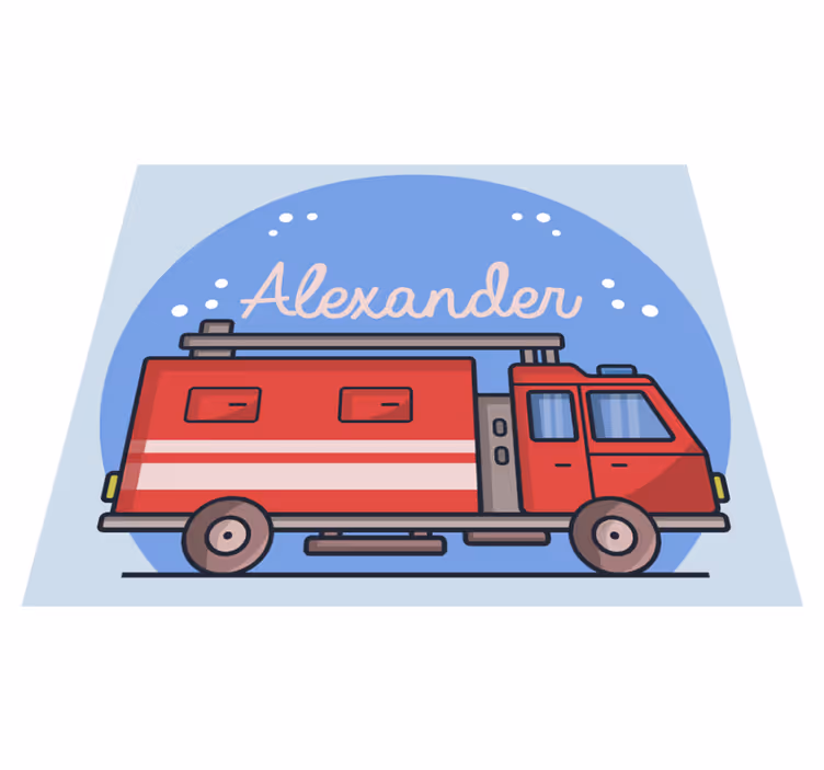 Tapete de vinil personalizado para caminhão de bombeiros - TenStickers
