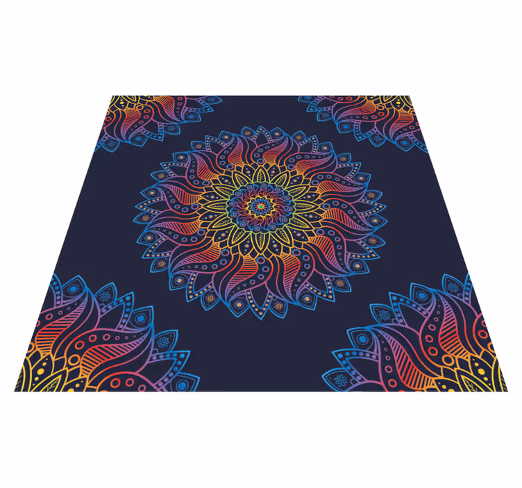 Tapete de vinil de cores vivas mandala - TenStickers
