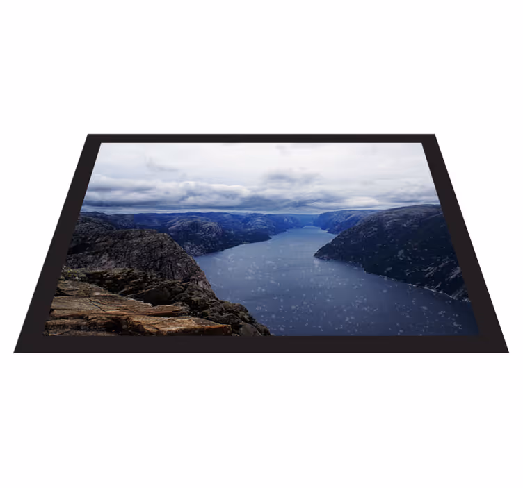 Tapete de vinil da natureza do fiorde da noruega - TenStickers