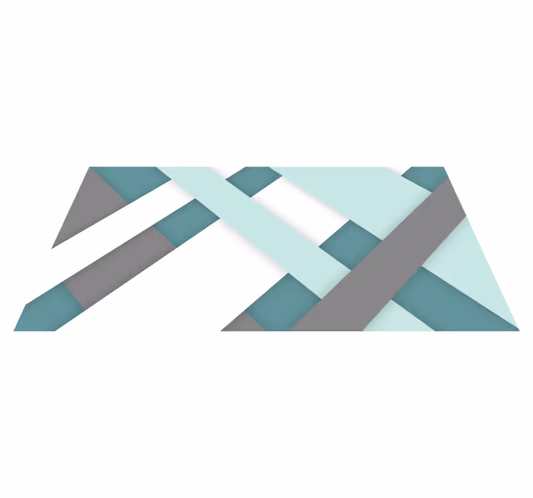 Tapete vintage com figuras geométricas em 3d - TenStickers