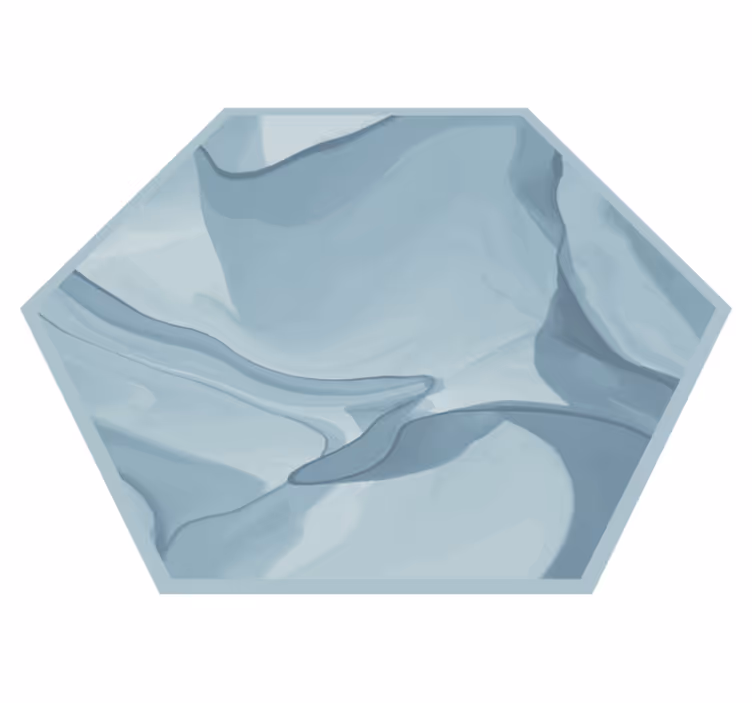 Tapete vinílico para gabinete Formato de hexágono de mármore azul - TenStickers
