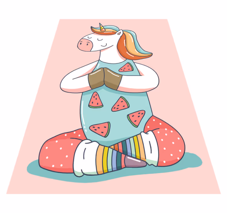Tapete de animal unicórnio fitness - TenStickers