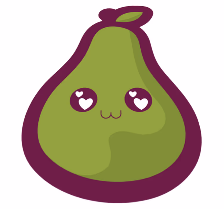 Tapete vinílico para bebés design fofo de abacate - TenStickers