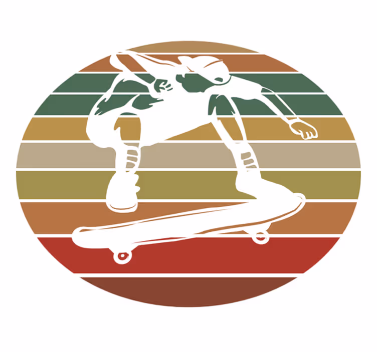 Tapete vinílico juvenil silhueta de patinador - TenStickers