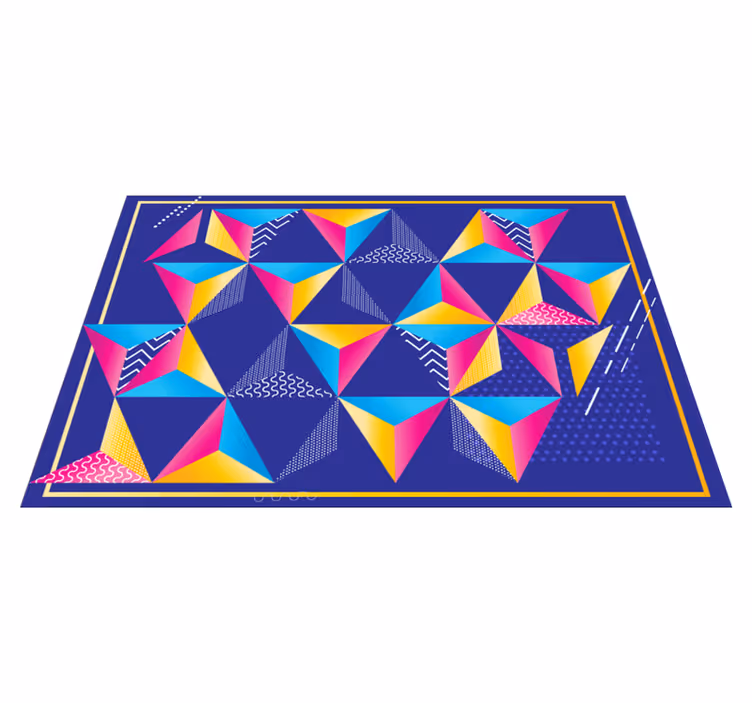 Triângulos com diferentes texturas tapete geométrico - TenStickers