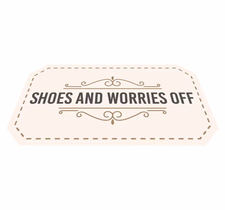 Sapatos e preocupações fora do tapete personalizado - TenStickers