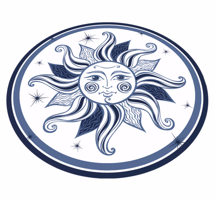 Tapete vinílico juvenil padrão de sol celestial - TenStickers