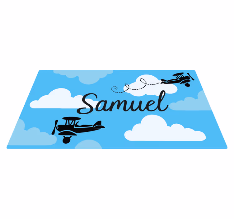 Aviões e nuvens tapete personalizado - TenStickers