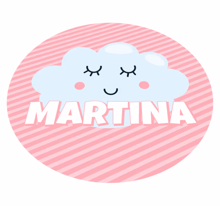Tapete de vinil personalizado nuvem listrado - TenStickers