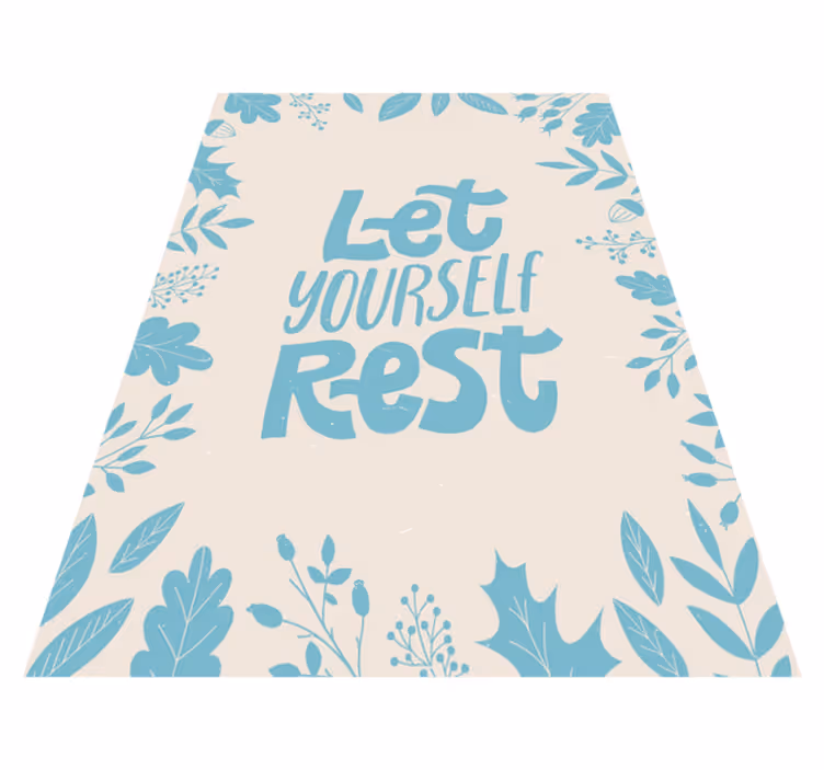 Tapete vinílico frases e textos deixe-se descansar - TenStickers